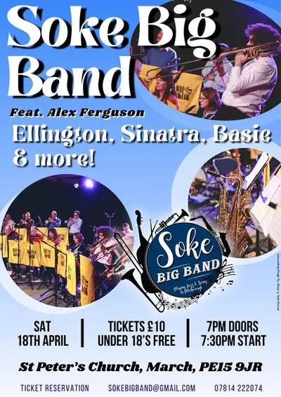 Soka Big Band is at St Peter's Church, March